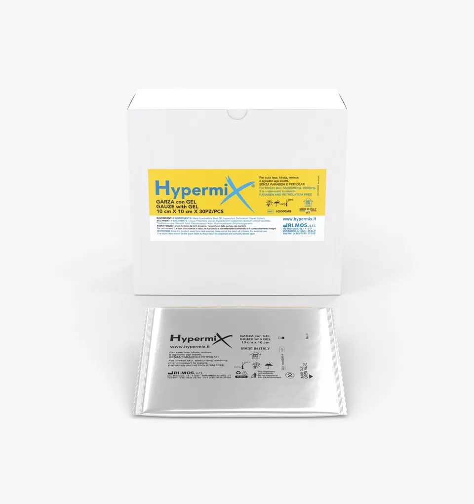 Hypermix® Garze medicate 30pz per lesioni cutanee, ferite e ustioni